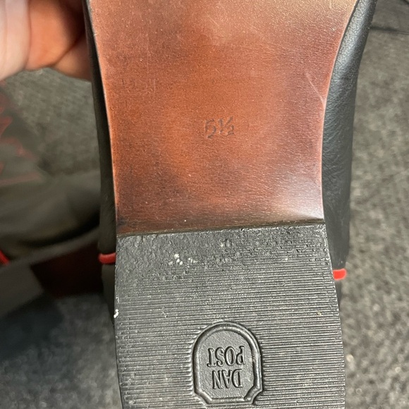 Dan Post Womens Cowboy Cowgirl Country Western Red Black Boots Size 5.5 - Picture 8 of 8